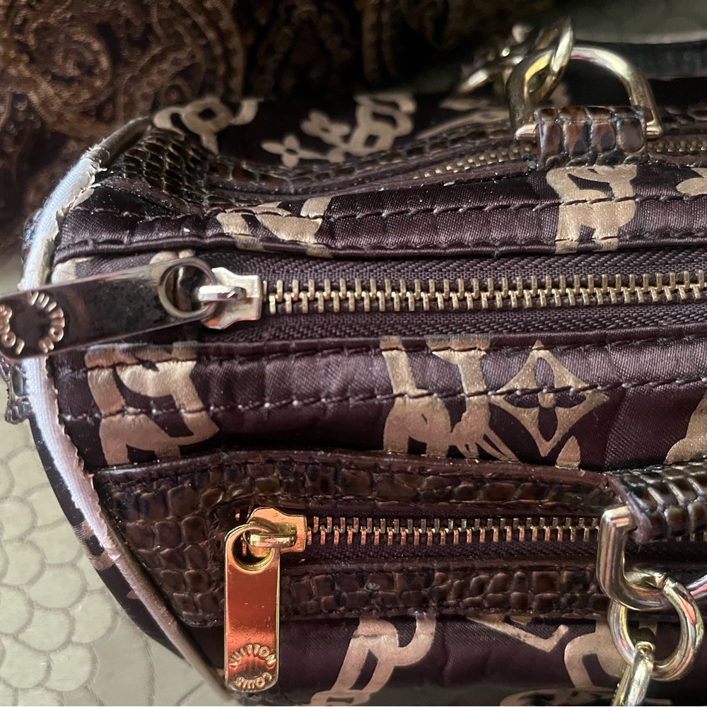Louis Vuitton Brown and Cream Satchel - Picture 6 of 10